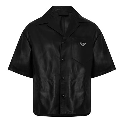 prada nappa leather shirt|Prada NAPPA LEATHER SHIRT .